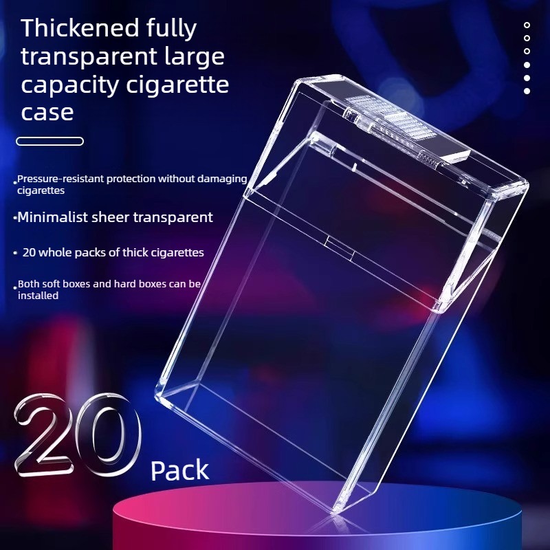 Smoking & Vaping Accessories - Transparante Flip Cover Sliding Sigarettendoos Draagbare